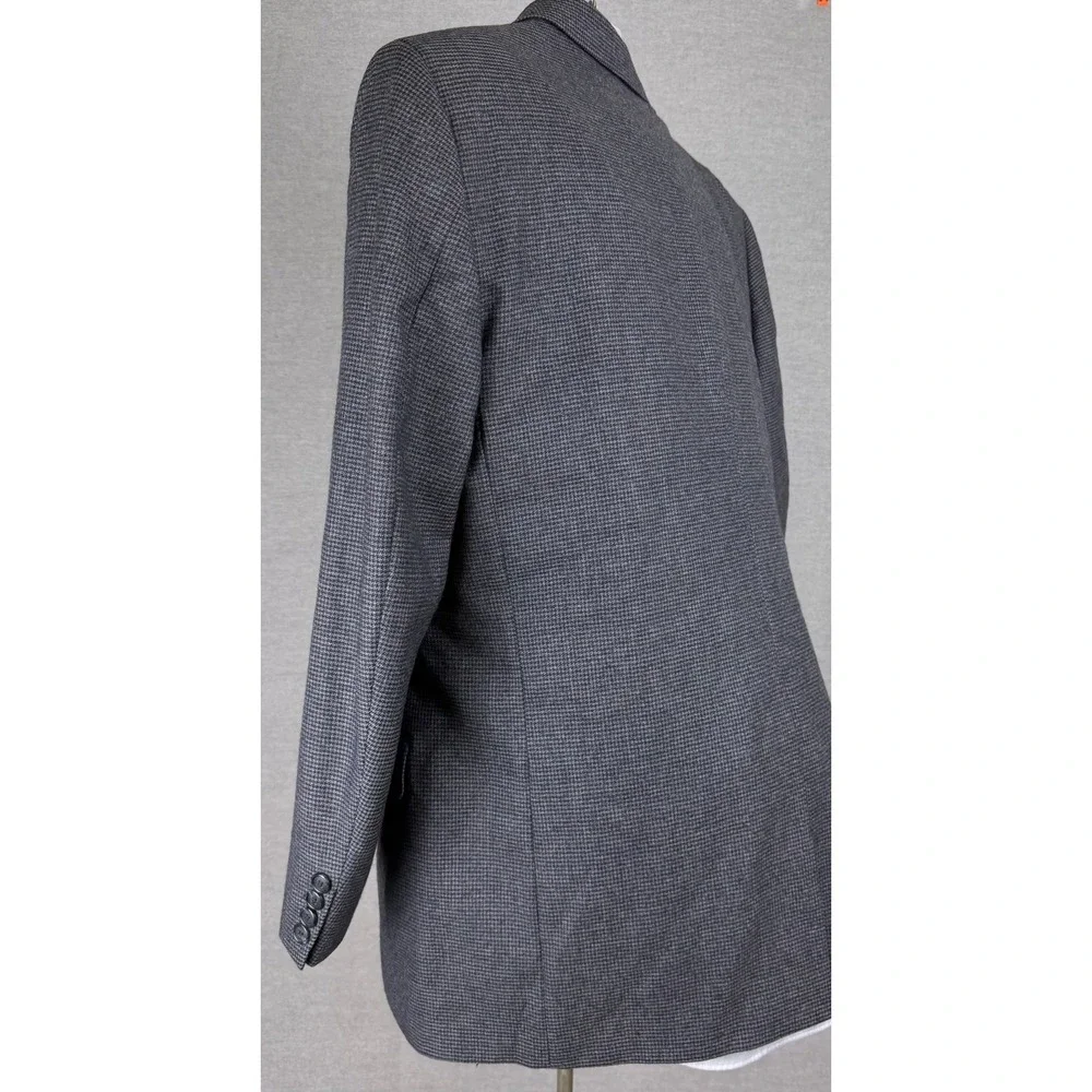 Burberrys Neiman Marcus Mens Grey Houndstooth Blazer Sport Coat 46R Vintage